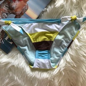 ATHLETA Colorblock Striped Bikini Bottom